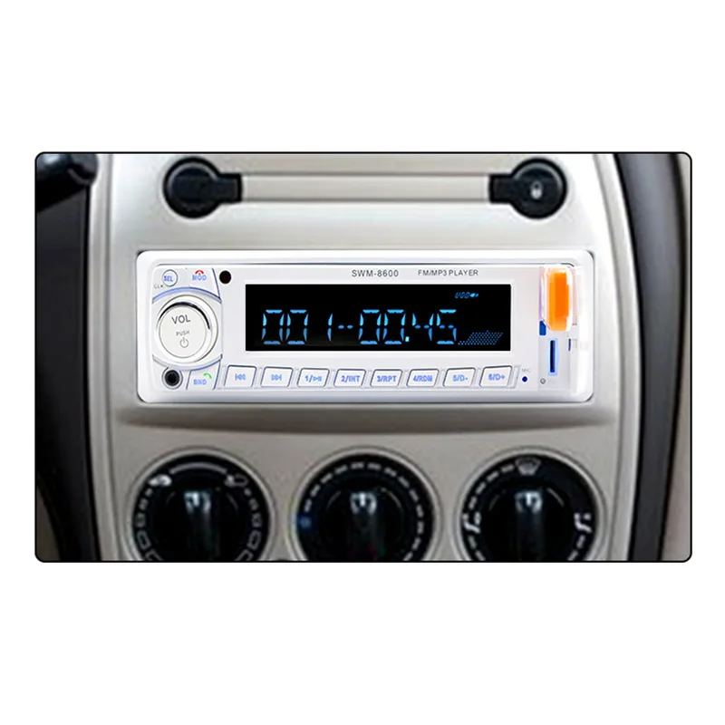 Магнитола с Bluetooth стереозвук с аудиоразъемом AUX Радио MP3 FM Многофункциональный Безопасный 12 В изготовлен из высококачественного материала, прочный и практичный