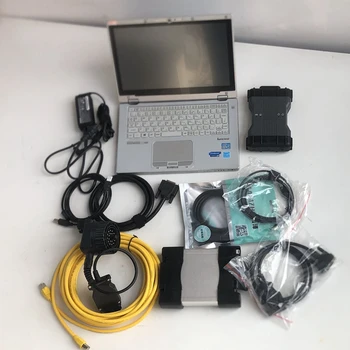 

2in1 for BMW ben-z V12/2019 software in Used laptop CF-AX2 Ready to use with Icom next and MB Star C6 SD VCI diagnosis Tools