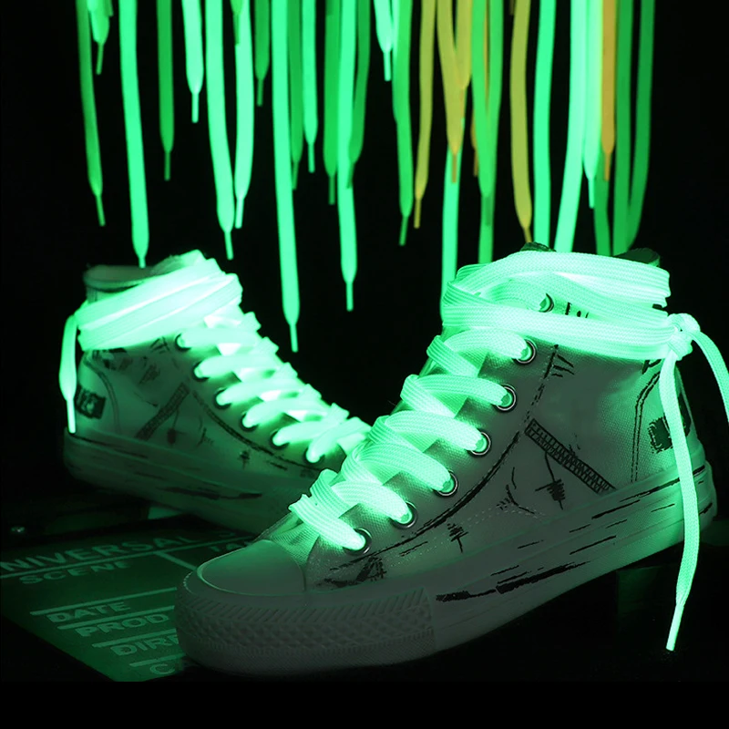 cerca Marca comercial desarrollando Cordones reflectantes holográficos fluorescentes de doble cara, cordones  planos reflectantes de alto brillo para zapatillas de deporte - AliExpress  Calzado