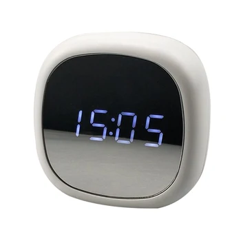 

Creative mirror clock multi-function alarm clock led cosmetic mirror electronic clock dual purpose power supply mirror clock