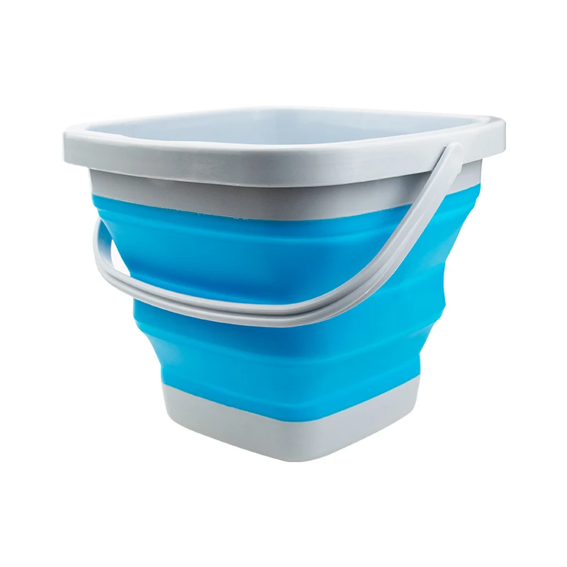 Balde de Silicone Dobrável para Lavagem do Carro Balde de Água Plástico Limpeza Pesca Dobrável Automático Detalhando Cuidados Acessórios 10l 5l 5 Balde p/ carro