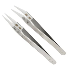 Механический керамический Пинцет Немагнитный антистатный наконечник сменный Пинцет для обслуживания летающей линии Ремонт печатной платы