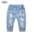 CROAL CHERIE Fashion Children Ripped Jeans Kids Boys Jeans Girls Jeans Джинсовые Брюки Для подростков Мальчики Малыш Джинсы Детская одежда