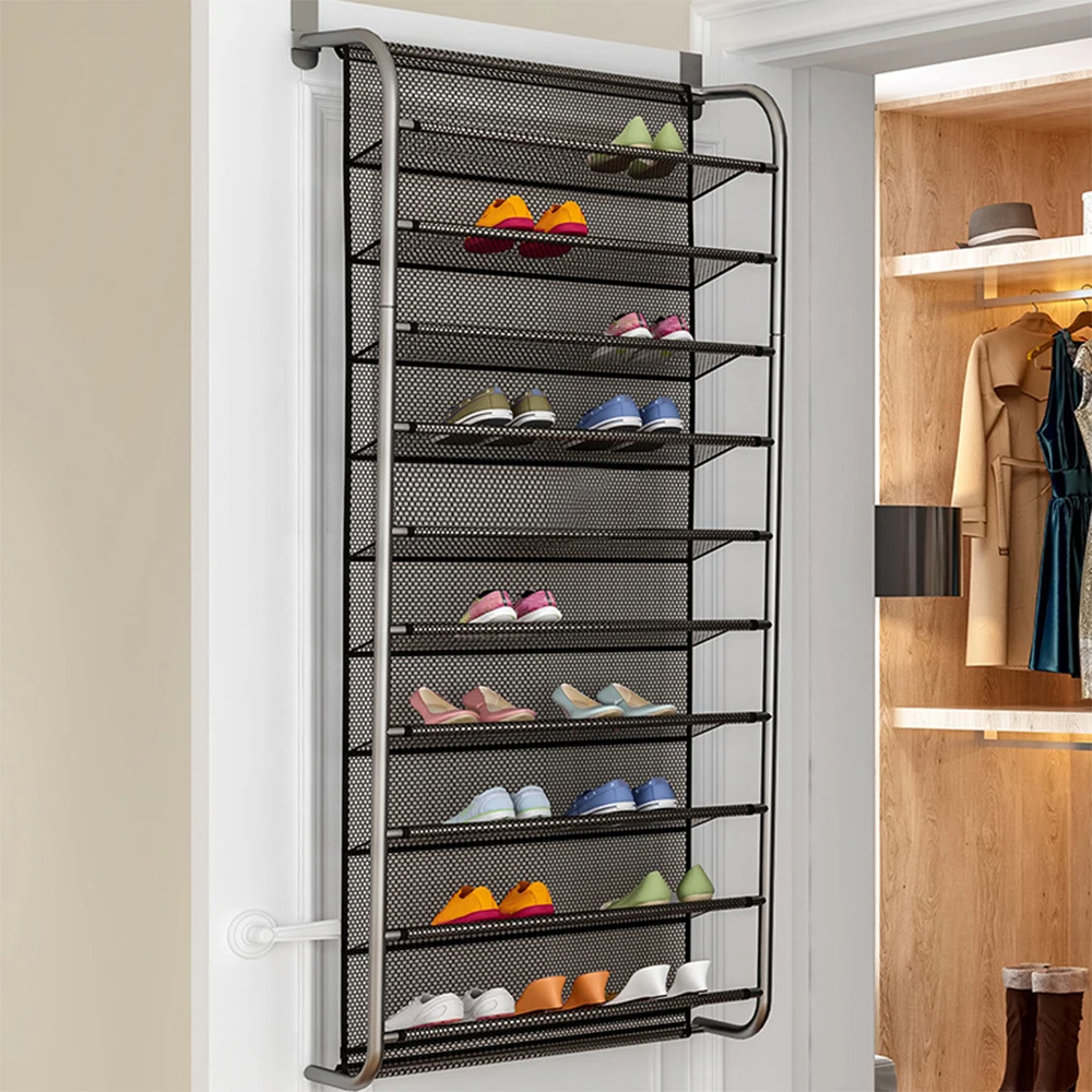 

1Pc Simple Hallway Space Saving Shoe Organizer New Over the Door Shoes Hanger Wall Closet Multi Layers Shoes Rack Home Furniture
