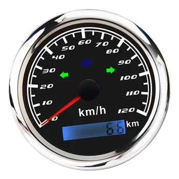 

85mm GPS Tachometer Speedometer Digital Speedometer Odometer For Car Motorcycle Boat, 0-120km / H, IP67 Waterproof