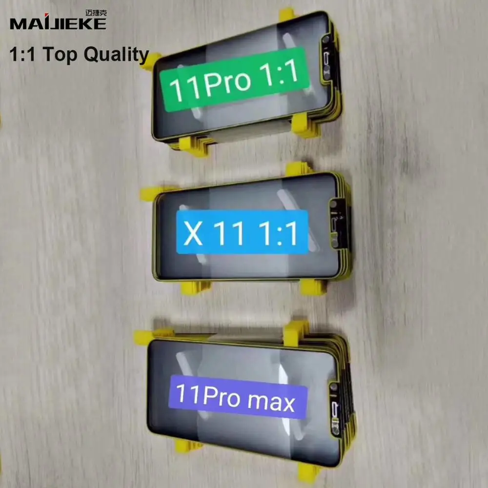 2 шт, 1:1, верхний экран AAA, переднее внешнее стекло для iPhone 11 pro max, сенсорная панель, стекло с сеткой для iPhone 11 pro, замена стекла