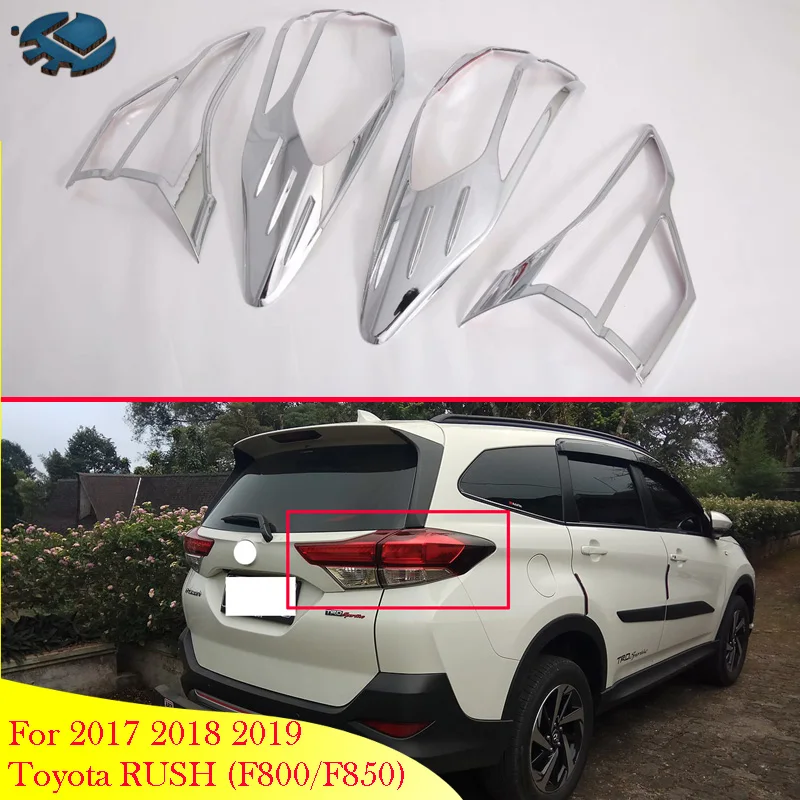 Для Toyota RUSH(F800/F850) Автомобильные аксессуары ABS хромированная отделка задний фонарь Задняя рама крышка лампы литье