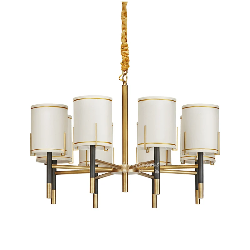 

LED Post Modern Chandelier Design Hanging Lamp for Living Room Indoor Lighting Fixture Home Decoration Creative Iron Copper Gold