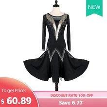 Профессиональный индивидуальный женский костюм для латинских танцев, Восточное танцевальное сексуальное платье с длинным рукавом и кисточками