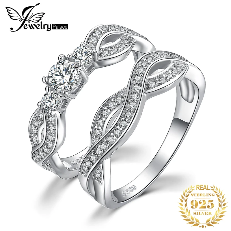 JewelryPalace 1ct кубического циркония Юбилей Promise обручальное Обручение кольцо