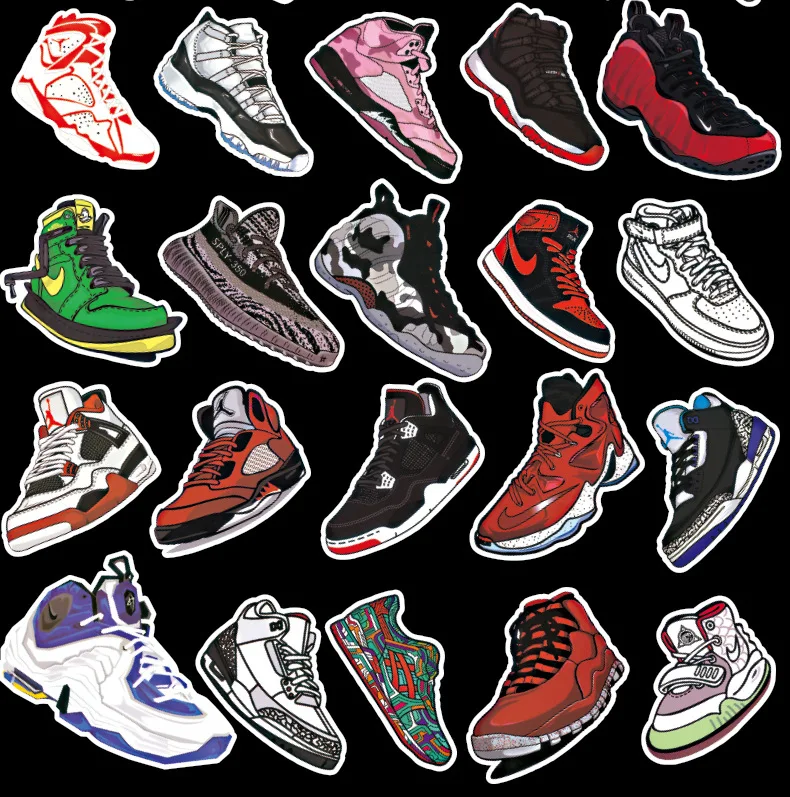 AJ Jordan летающий человек наклейка Баскетбольная обувь багажная наклейка Tide бренд ноутбук гитара украшение стены водонепроницаемый стикер