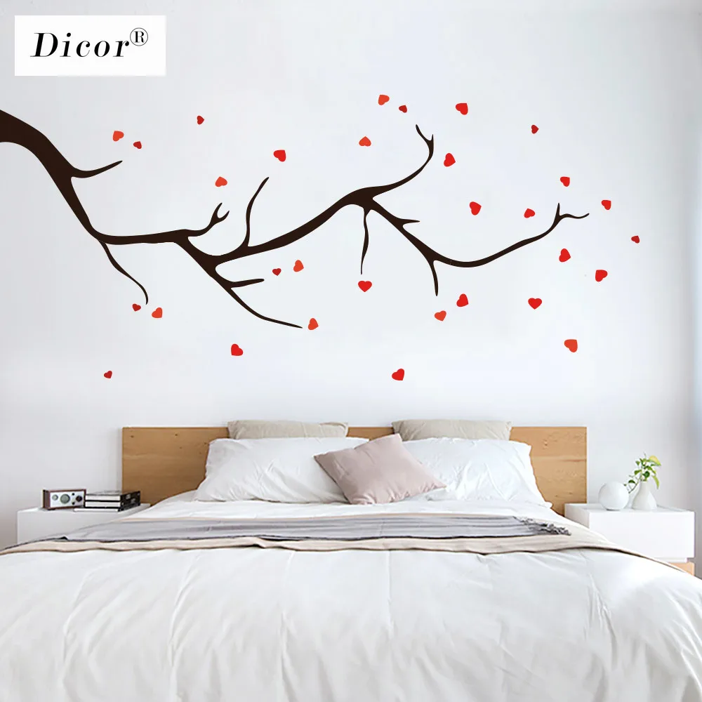 Cinta Pohon Stiker Dinding Ruang Tamu Dekorasi Dapat Dilepas Pvc