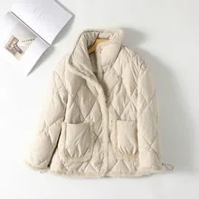 

New Winter Best-selling Women's Down Jacket Fashion White Duck Down Fur Coat Women's Outdoor Leisure Long Cotton Jacket