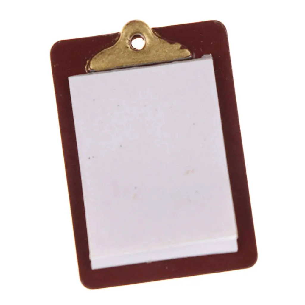 1/12 Mini Dollhouse Miniature Accessories Clipboard W/ Real Paper Attached