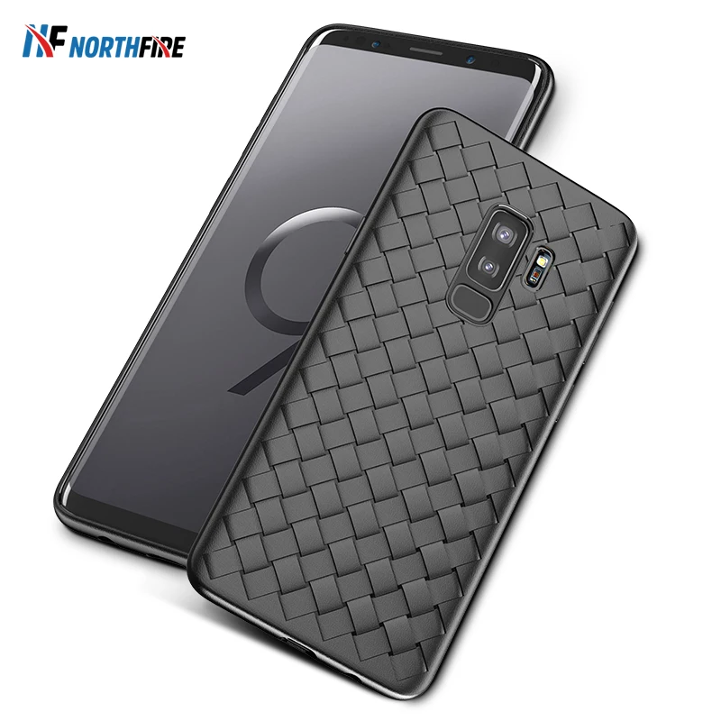 

Weave Grid Soft TPU Case For Samsung Galaxy S10E S8/S9/S10 Plus Note 10 Plus Note 8 9 Woven Braid Back Phone Cover Cases Coque