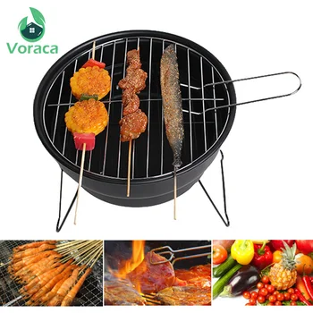 

Mini Portable Round Foldable BBQ Grill for Outdoor Camping Barbecue Grill Stand Stove Picnic Hiking Travel BBQ Tools Fishing