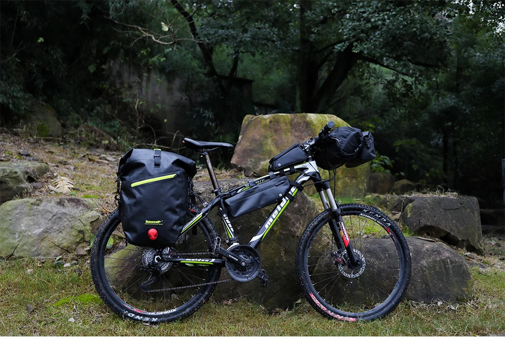 Flash Deal RHINOWALK Waterproof Bike Bag 27L Travel Cycling Bag Basket Bicycle Rear Rack Tail Seat Trunk Bags bicycle bags & panniers 23
