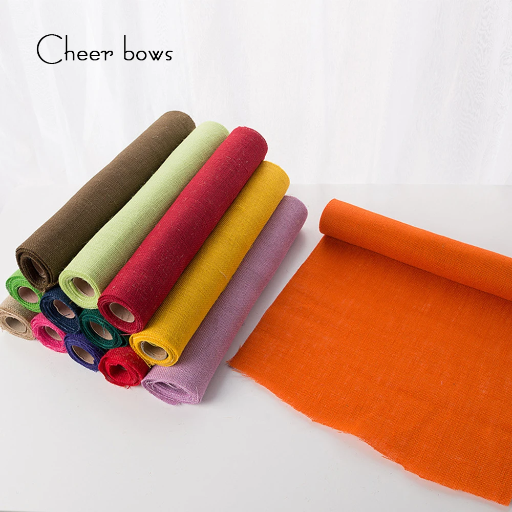 Холщовая ткань Cheerbows 50 см * 3 м из мягкой винтажной ткани для свадьбы Рождества