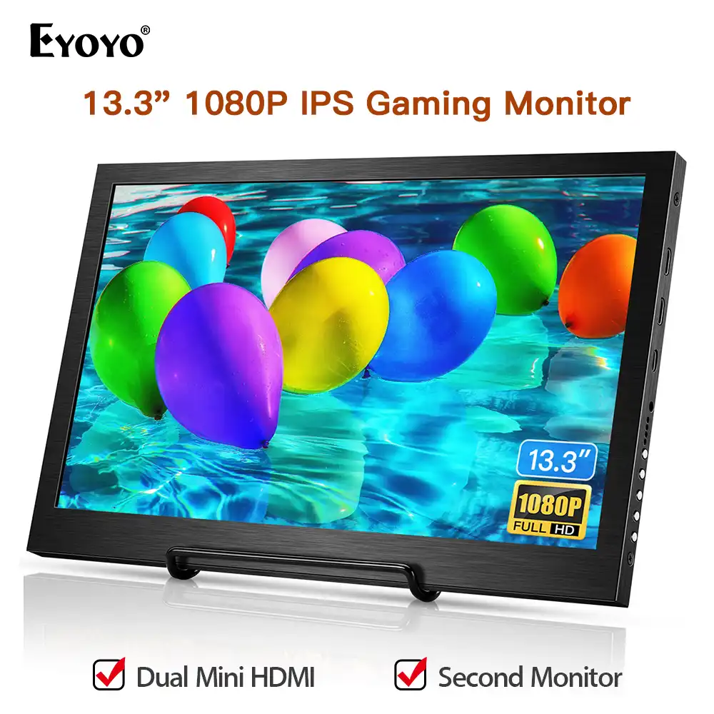 Eyoyo Em13f 13 Portable Gaming Monitor Hdr Fhd 1080p Ips Led Screen Display Hdmi Monitor Display For Ps4 Xbox One 360 Wii U Pc Lcd Monitors Aliexpress