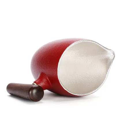 Ceramic Tea Sea Sterling Silver Fair Cup 999 Pure Chinese Kung Fu Handmade Liner Silver Tea Leak Tea Ceremony Accessories