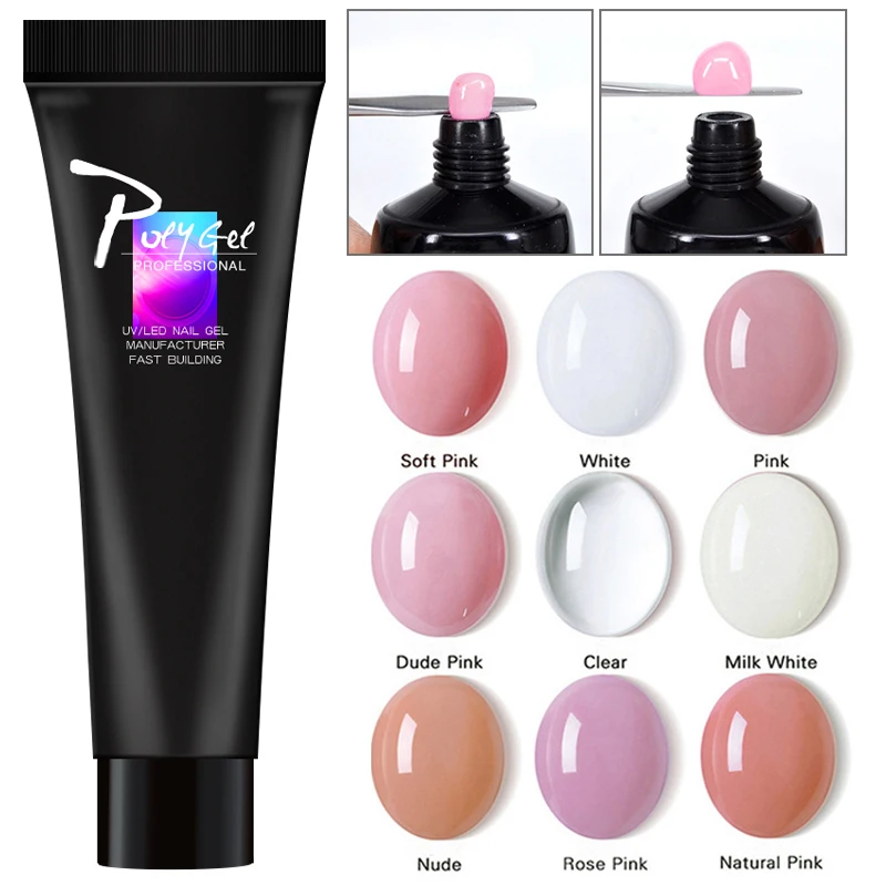 

Polygel for Nails Extension Building Acrylic Poly Gel Quick Builder Color Extension Camouflage Base Gel Polish UV LED Nail Art