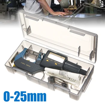 

0.001mm Digital Micrometer 0-25mm Outside Micrometer with Extra Large LCD Screen High Precision Caliper Tool