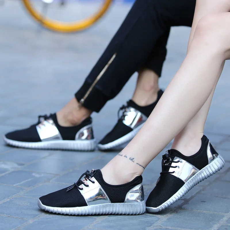 Unisex Summer Breathable Casual Shoes cb5feb1b7314637725a2e7: Black|Black Gold|Black/Silver