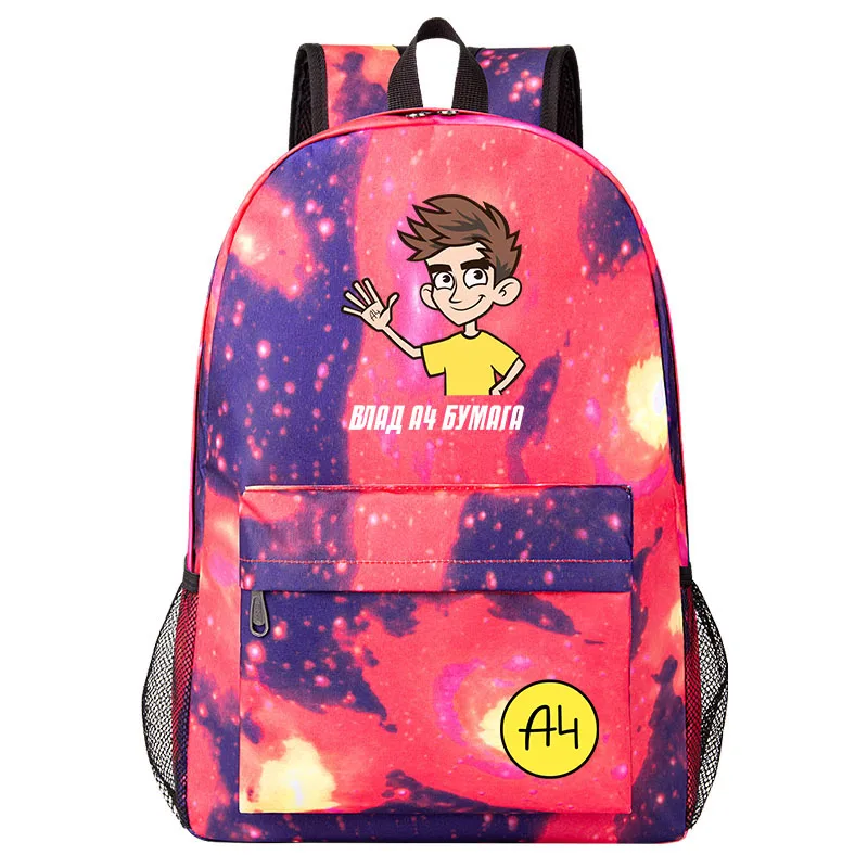 Merch A4 Lamba Print Children backpack ВЛАД А4 Cartoon school bag for Boy girl Kids School backpack Men Women Traveling Bagpack