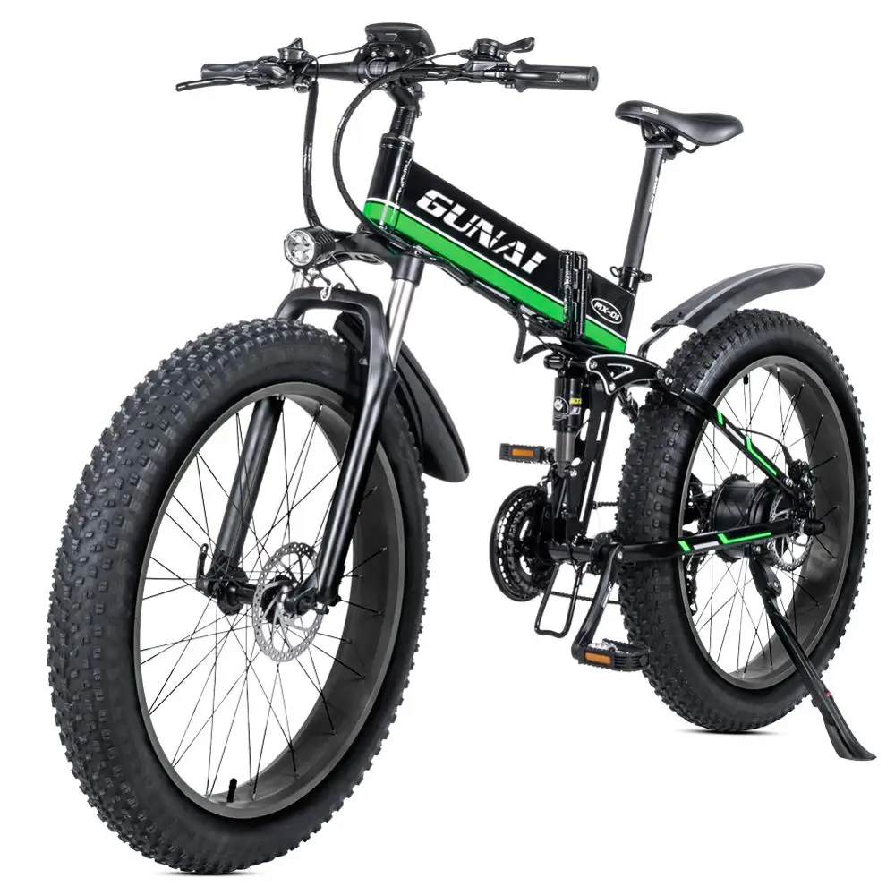 US $447.20 GUNAI Electric Bicycle 48V12Ah 1000W with LCD Display EBike and Removeable Lithium Battery