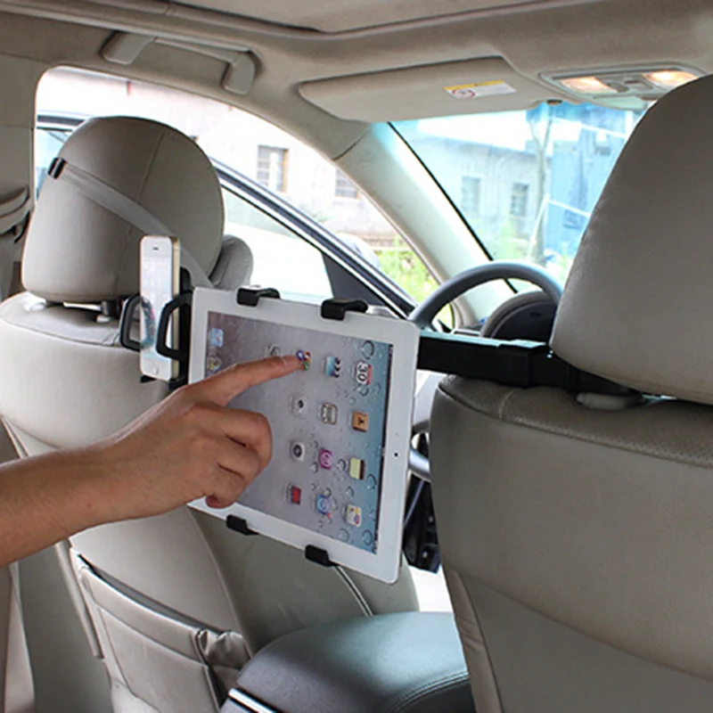 

Car Rear Pillow Tablet Double Bracket Rear Seat Mounting Bracket for IPad BJStore