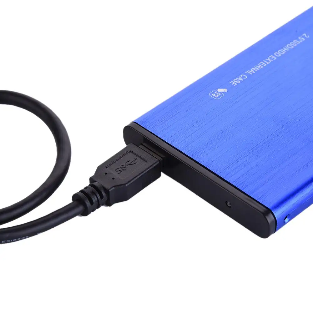 Алюминиевый сплав 2,5 дюйма USB3.0 SDD/HDD Box SATA3.0 внешний жесткий диск чехол корпус Поддержка максимум 3 ТБ UASP протокол