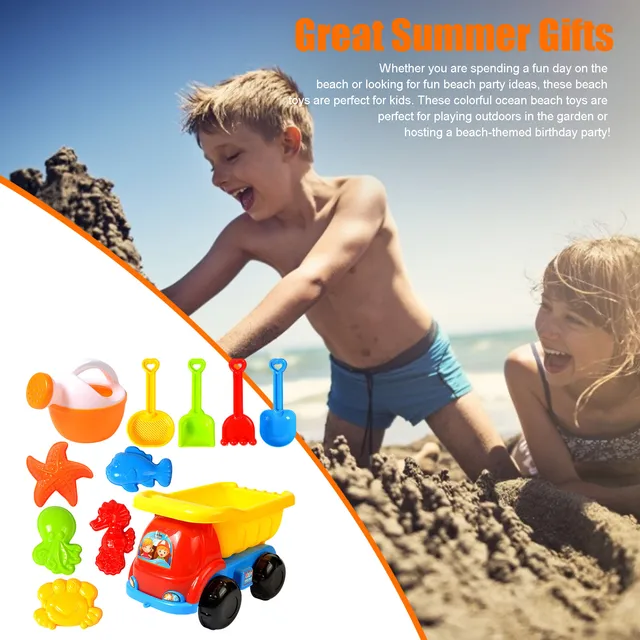 Summer Beach Toy Sand Set Sand Play Sandpit Toy Summer Outdoor Toy Hourglass Car Shovel Bucket Garden Toys Baby Gift Set 6