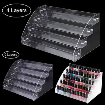 

1 To 7 Layers Nail Art Tools Plastic Storage Box Nail Polish Cosmetics Acrylic Tabletop Stand Case Lipstick Organizer Display