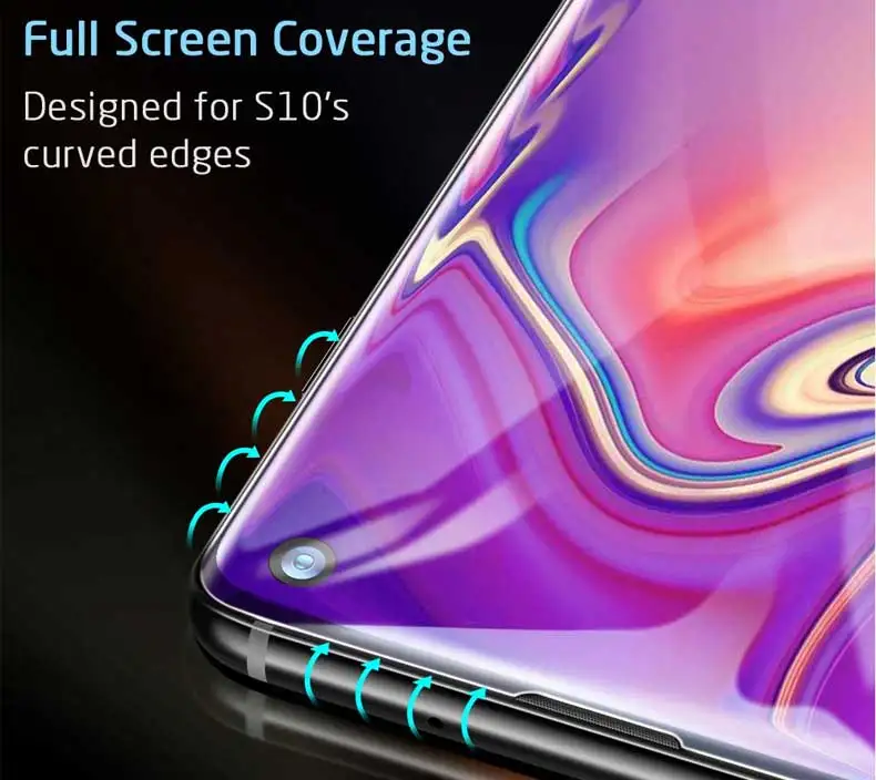 100D изогнутое закаленное стекло на samsung Galaxy S10 Plus S10E Note 10 Pro S10+ полноэкранное защитное стекло