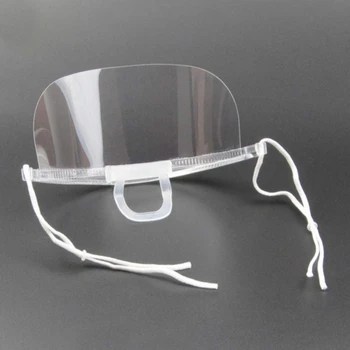 

10PCS Chef Mask Cooking Mask Professional Transparent Sanitary Cover Open Face Guard For Hotels Mall Beauty Salons Food Handlers