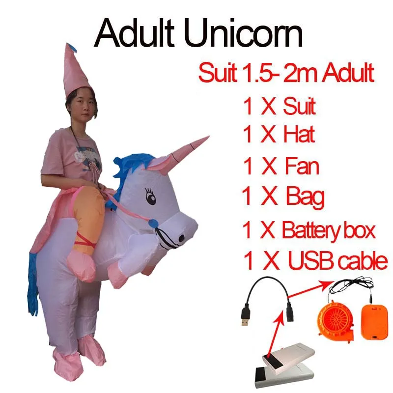Fantasy Men Adult Unicorn Inflatable Dinosaur Costume Willy Ghost Sumo Anime Cosplay Halloween Dinosaur Costume For Kid Women (11)