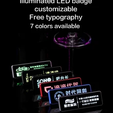 Индивидуальные высококачественные красочные светящиеся светодиодные значки на заказ металлический штыревой Тип номерной знак на заказ магнитный значок водителя