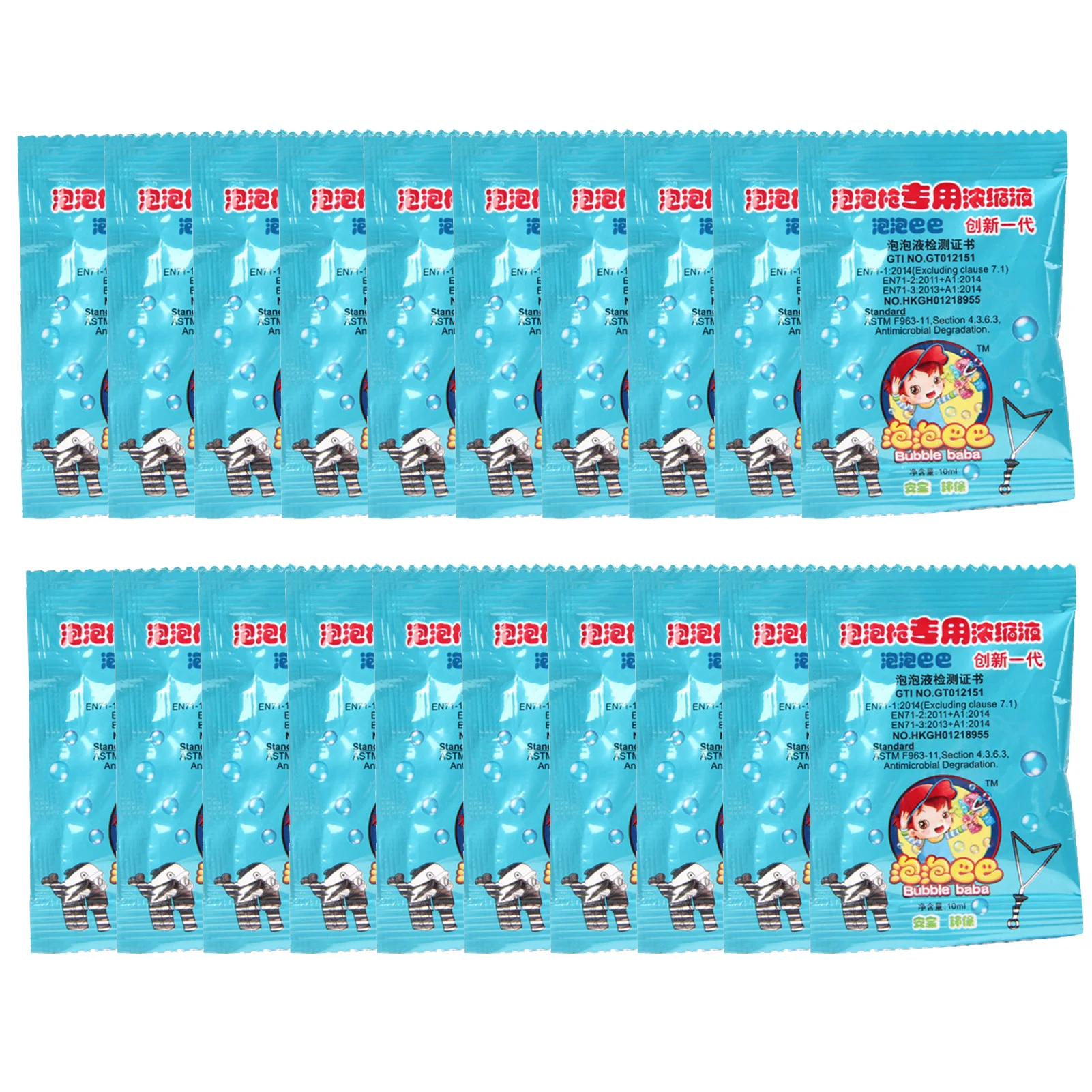 20pcs/10p Concentrated Bubble Solution Just Add Water Refill Solution for Automatic Soap Water Bubble Machine Gatling Bubble Gun