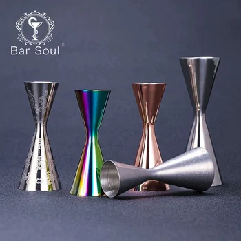 

Bar Soul Cocktail Bar Jigger Japanese Integrated Stainless Steel Jigger Double Spirit Measuring Cup Professional Bartender Tools