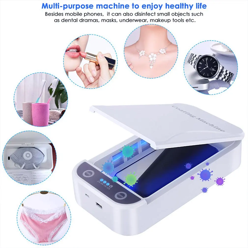 

Multifunctional Mobile Phone Cleaner Sterilizer Automatic Disinfection Sterilization Automatic Aromatherapy Uv Kill 1 Pcs