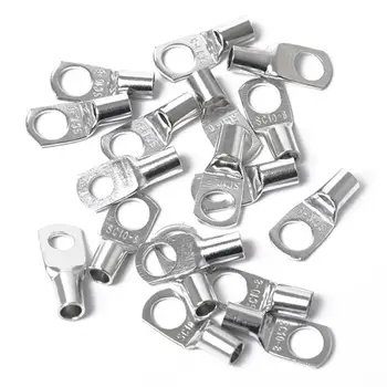

36/82/80pcs Bolt Hole Tinned Copper Cable Lugs Battery Terminals Set Wire Terminals Connector for Marine Boat Ship Car