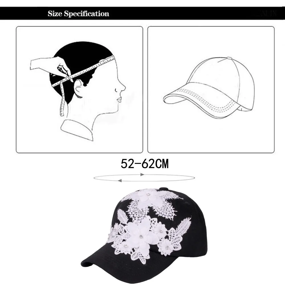 Casquette модная бейсболка женская летняя Спортивная Кепка Цветочные кепки со стразами женские красивые шапки в цветочек шляпа бренда Gorra hombre