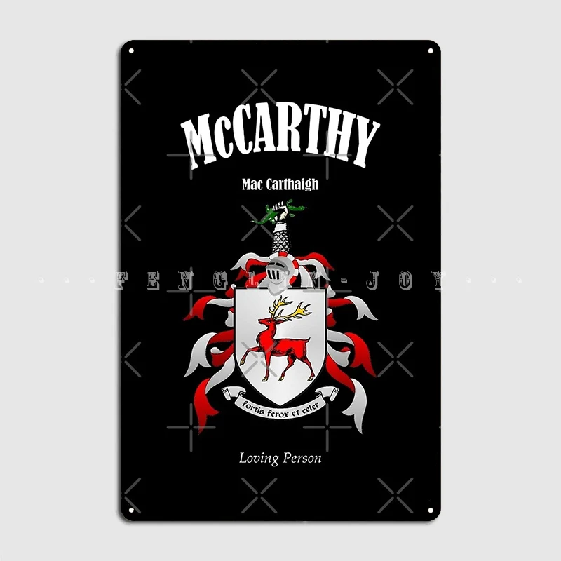 Mccarthy семейный герб оружия перевод и значение металлический знак настенная