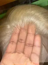 Recto 613 rubia Color degradado 13x4 transparente Peluca de encaje de cabello humano sin costuras nudos blanqueados 4x4 Closure13x6 peluca Frontal de encaje