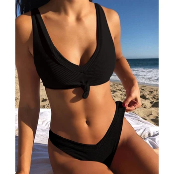

2020 Sexy Black Bikini Swimwear Woman Push Up Bikini Set Swimsuit Women Bathing Suit Beachwear Swim Wear Maillot De Bain Femme