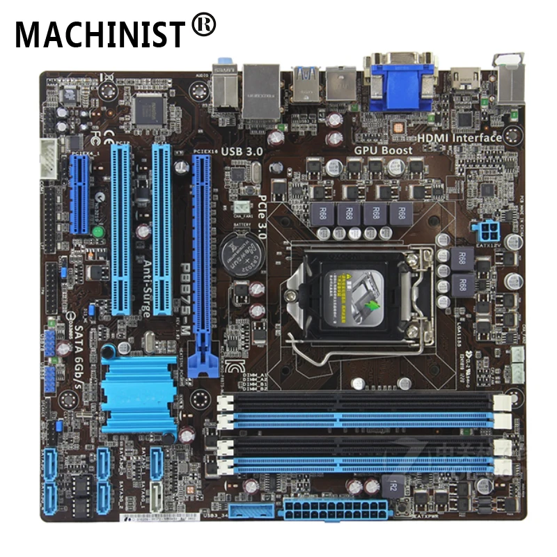

For ASUS P8B75-M Desktop motherboard MB Intel B75 LGA 1155 uATX DDR3 32GB SATA3.0 USB3.0 100% fully Tested Free shipping