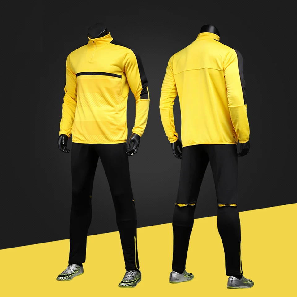 

Adult Soccer Jerseys Sets Survetement Football Kit Futbol Running Jackets Men Sports Training Tracksuit Uniforms Suit