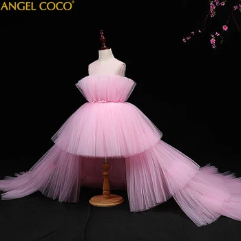 

Kids Dress For Girls wedding guest dress Tulle Lace Long Girl Dress Elegant Princess Party Pageant Formal Gown For Teen Children