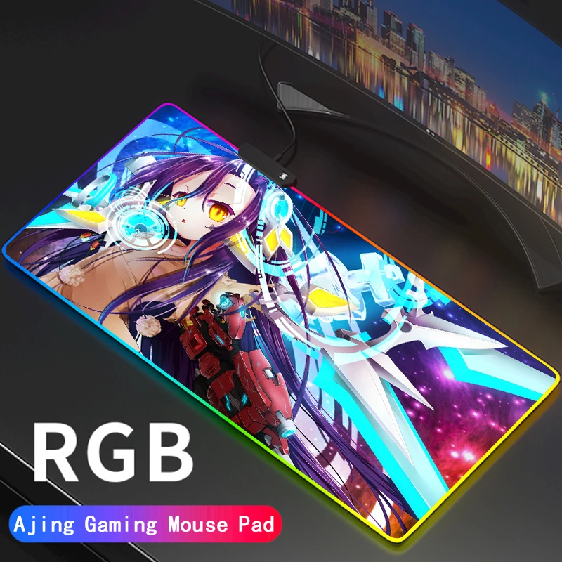 Anime No Game No Life Big Breast Girl Rgb Gaming Mouse Pad Computer Led Gamer Large Mause Pad Usb For Pc Desk Mat Support Diy Mouse Pads Aliexpress
