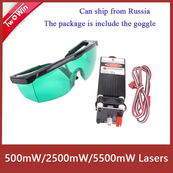 

500mW 2500mW 5500mW 12V 405NM Focusing Laser Module Engraving with Control Laser Tube Diode+ Protective Glasses